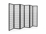 6-Panel Room Divider E P1 - Black