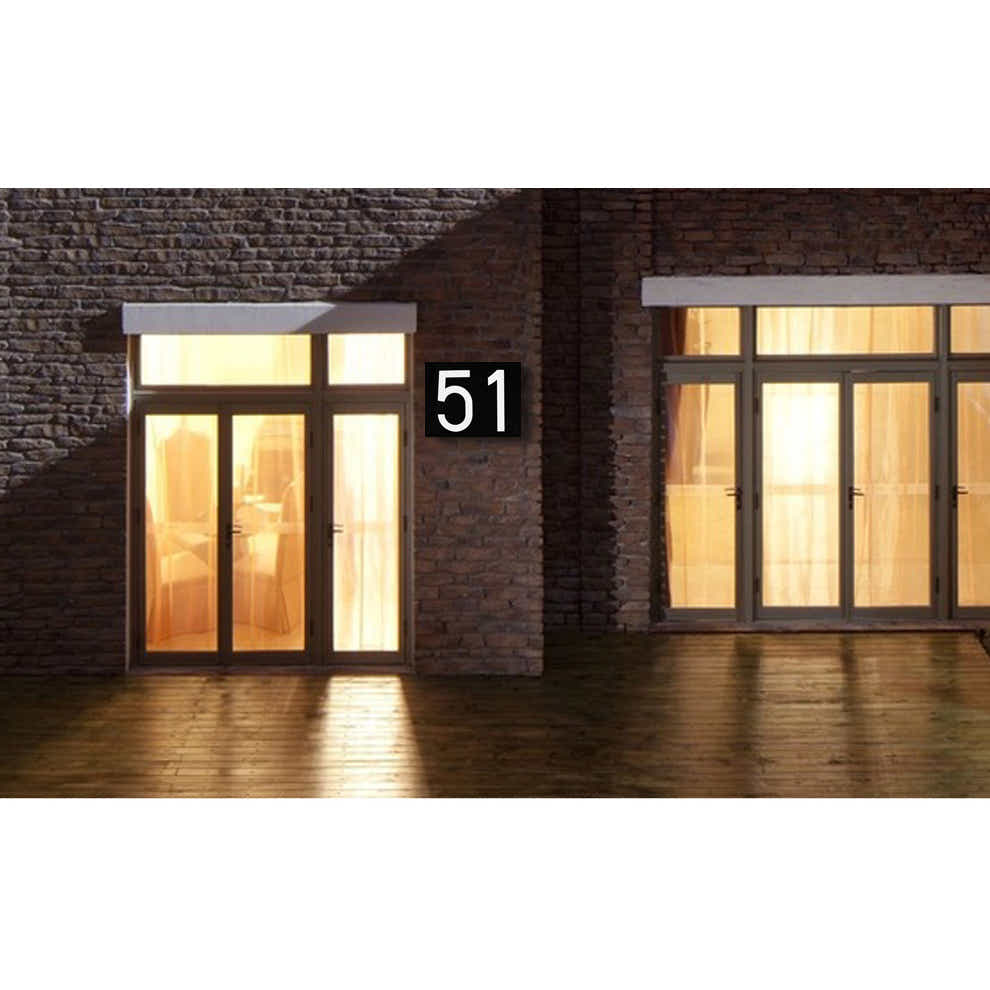 DS BS LED Outdoor Solar House Number Light Sign 8