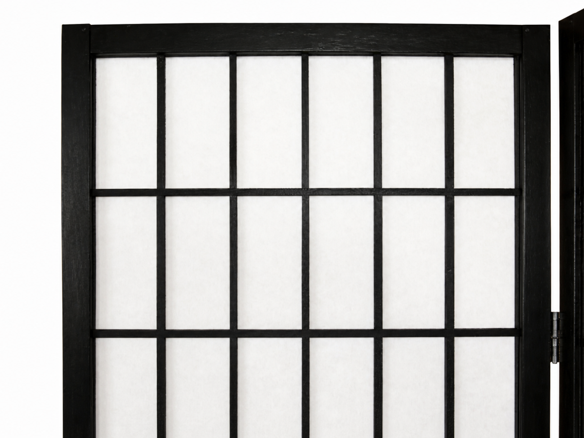 6-Panel Room Divider E P1 - Black