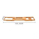 DS BS Bamboo Bathtub Caddy Tray with Extending Sides