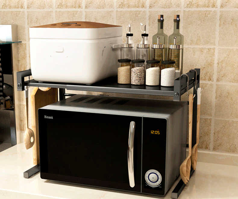 DS BS 2-Tier Expandable Kitchen Microwave Oven Rack