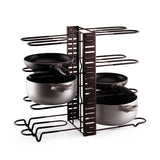 DS BS Adjustable 8 Tier Pan and Pot Lid Holder Rack