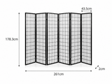 6-Panel Room Divider E P1 - Black