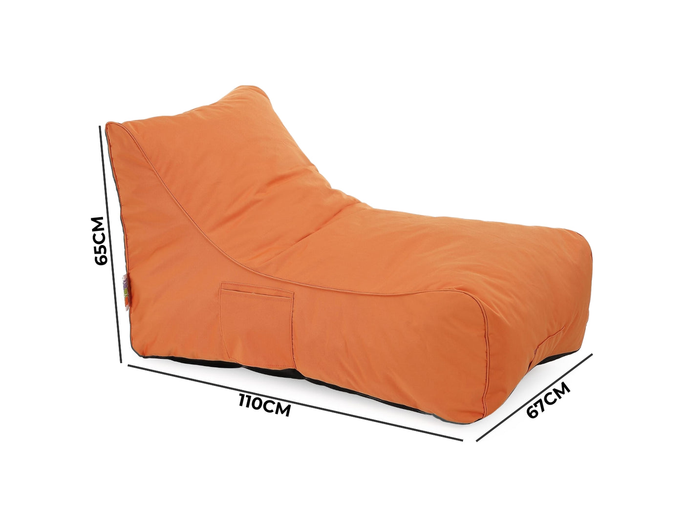 Outdoor Foam Bed Orange