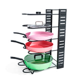DS BS Adjustable 8 Tier Pan and Pot Lid Holder Rack