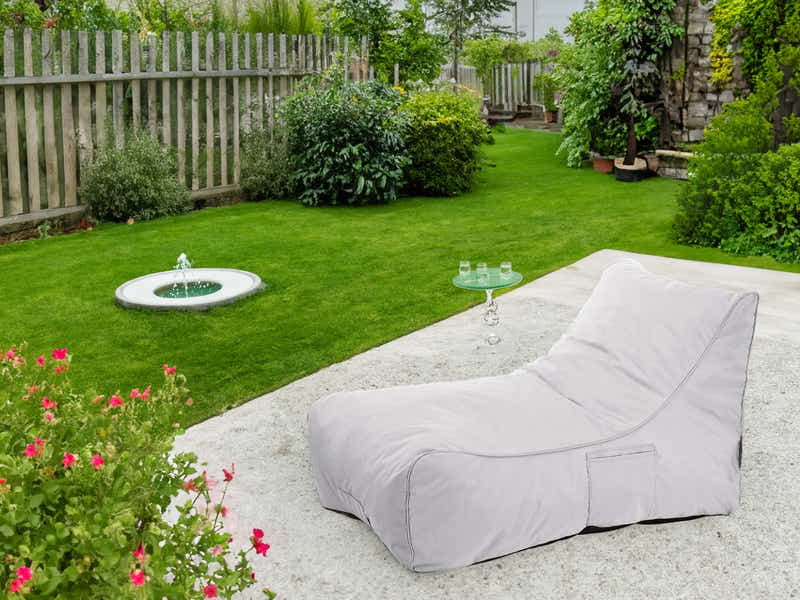 Outdoor Foam Lounger Bed - White