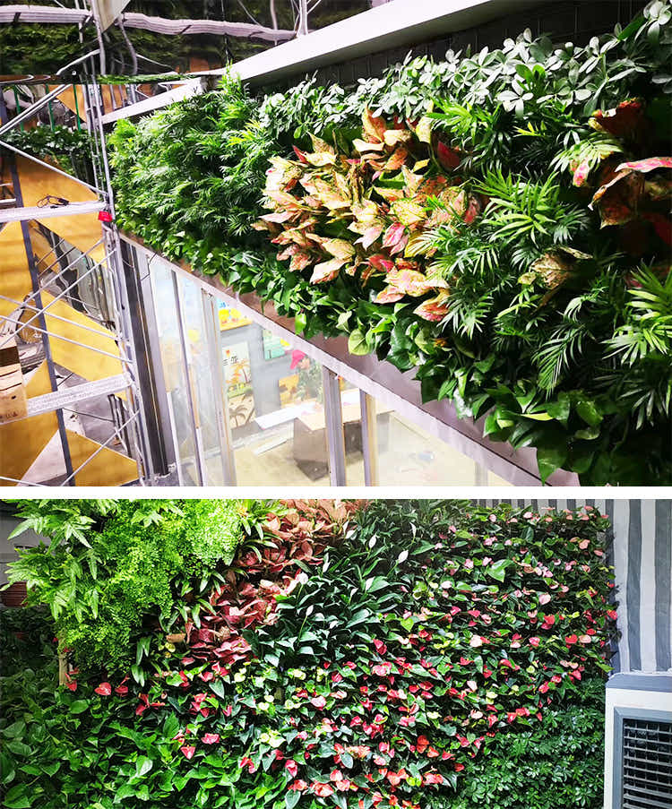 DS BS 10 Pack Vertical Planter Wall Hanging Flower Pots with Steel Rack