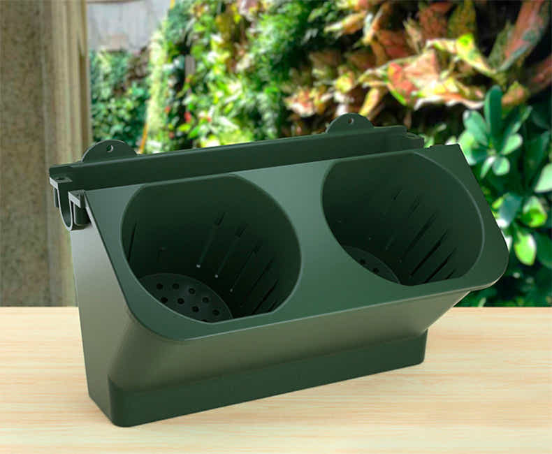 DS BS 10 Pack Vertical Planter Wall Hanging Flower Pots with Steel Rack