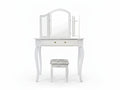 3-Mirror Dressing Table Set White - 79 cm