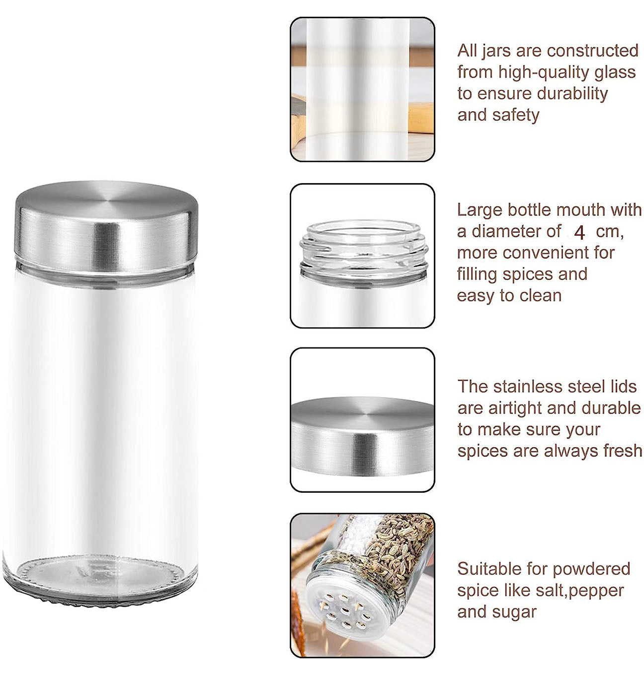 DS BS Standing 20-Jar Countertop Spice Rack with handle