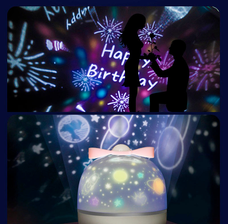 DS BS Starry Rotating Projector Lamp Night Light with 6 Pattern