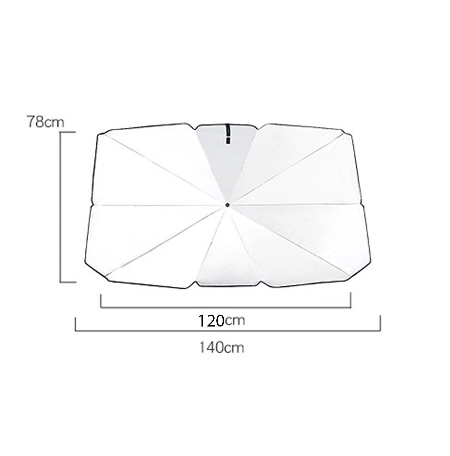 DS BS Foldable Car Windshield Sun Shade Umbrella 140×78cm