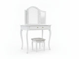 3-Mirror Dressing Table Set White - 79 cm