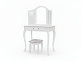 3-Mirror Dressing Table Set White - 79 cm