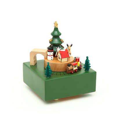 DS BS Musical Box Featuring Xmas Tree with Moving Magnetic Train