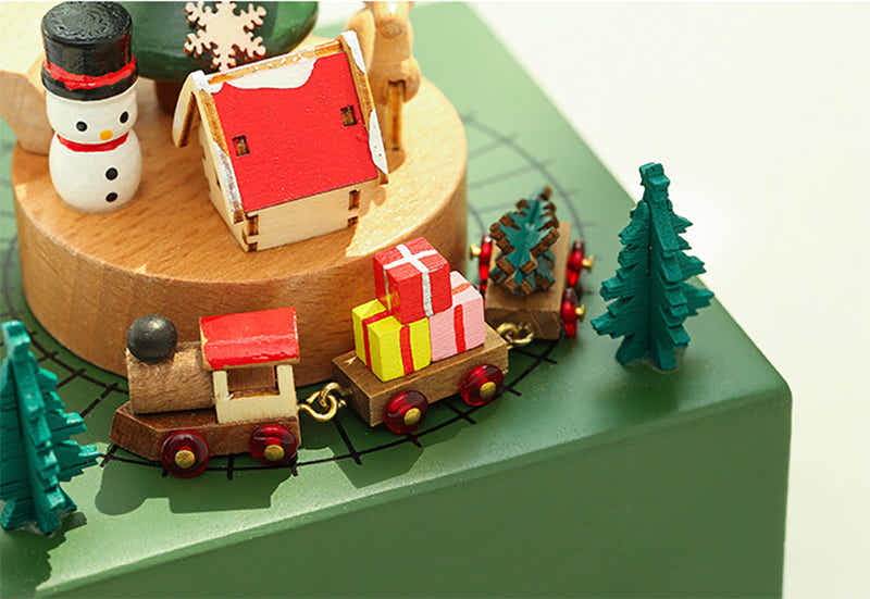 DS BS Musical Box Featuring Xmas Tree with Moving Magnetic Train