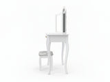 3-Mirror Dressing Table Set White - 79 cm