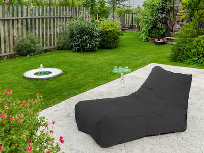 Outdoor Foam Lounger Bed - Black
