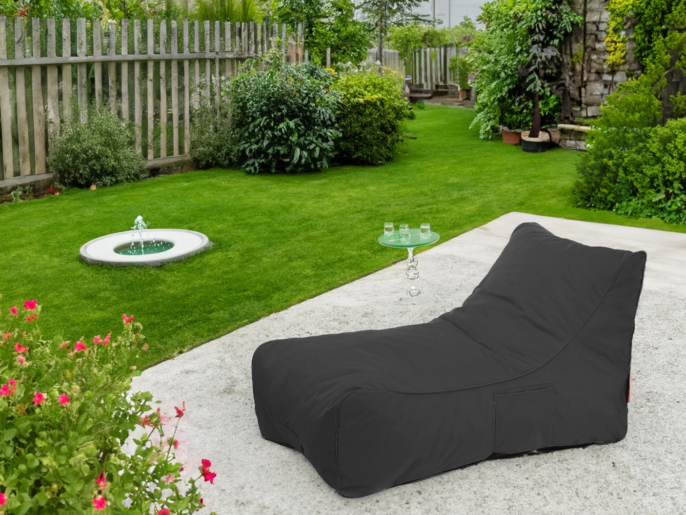 Outdoor Foam Bed Black