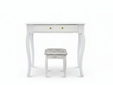 3-Mirror Dressing Table Set White - 79 cm