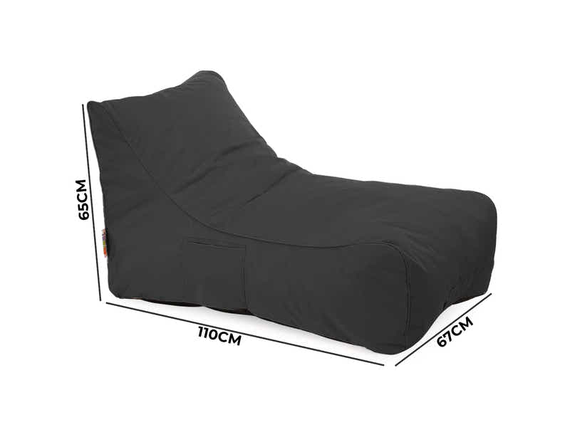 Outdoor Foam Lounger Bed - Black