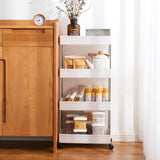 DS BS 4 Tiers Gap Storage Organizer Rack Shelf with Wheels
