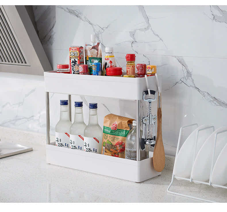 DS BS 4 Tiers Gap Storage Organizer Rack Shelf with Wheels