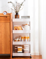 DS BS 4 Tiers Gap Storage Organizer Rack Shelf with Wheels