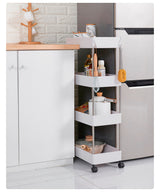 DS BS 4 Tiers Gap Storage Organizer Rack Shelf with Wheels