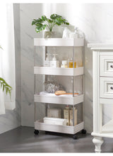 DS BS 4 Tiers Gap Storage Organizer Rack Shelf with Wheels