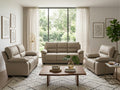 Nelda Cat Paw Leather Sofa Set - Brown