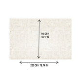 DS BS Area Rug 140x200cm Modern Minimalist Living Room Carpet - Soft Sand Beige