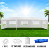 DS BD 3x9m White Walled Waterproof Outdoor Gazebo