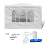 DS BD 3x9m White Walled Waterproof Outdoor Gazebo