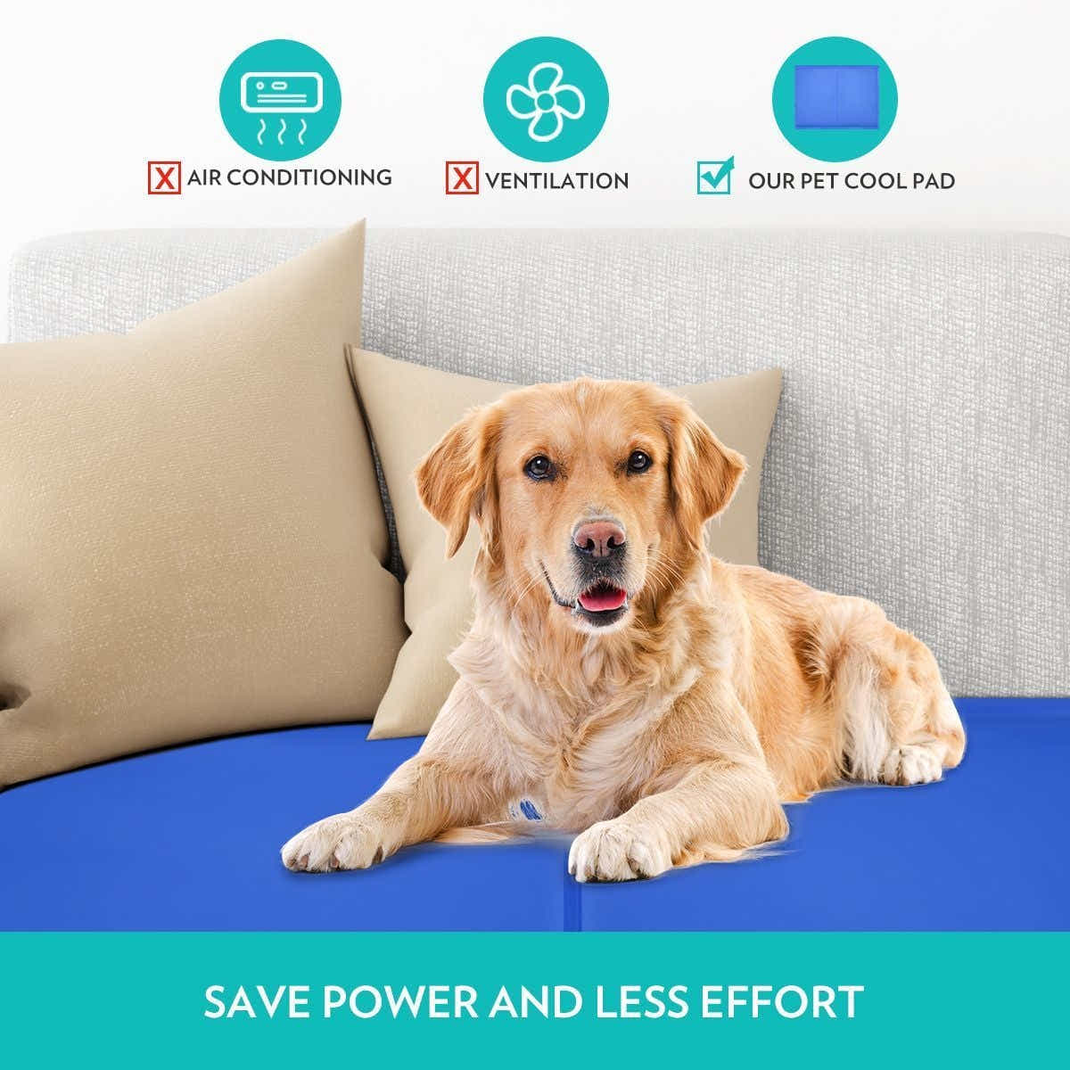 DS BD Pet Dog Cool Pad Gel Mat Self Cooling Non Toxic Bed Cushion Large