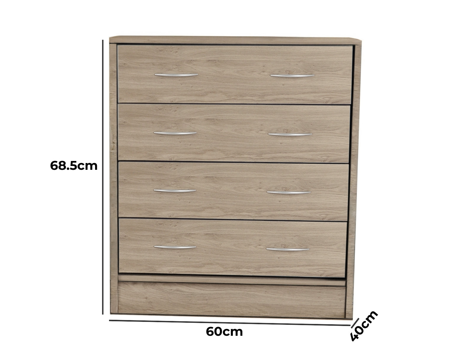 Bardalona 4-Drawer Chest - Oak