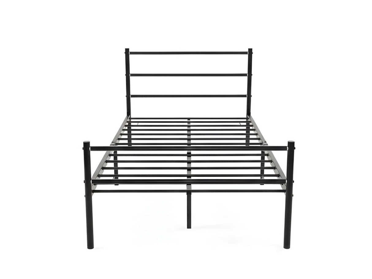 Sol Metal Bed Frame Black - King Single