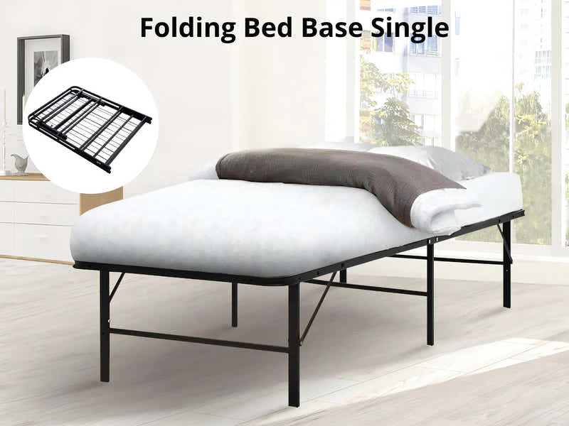 Folding Metal Bed Frame - Single