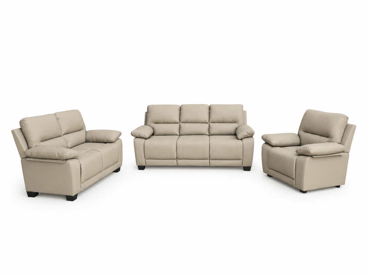Nelda Cat Paw Leather Sofa Set - Brown