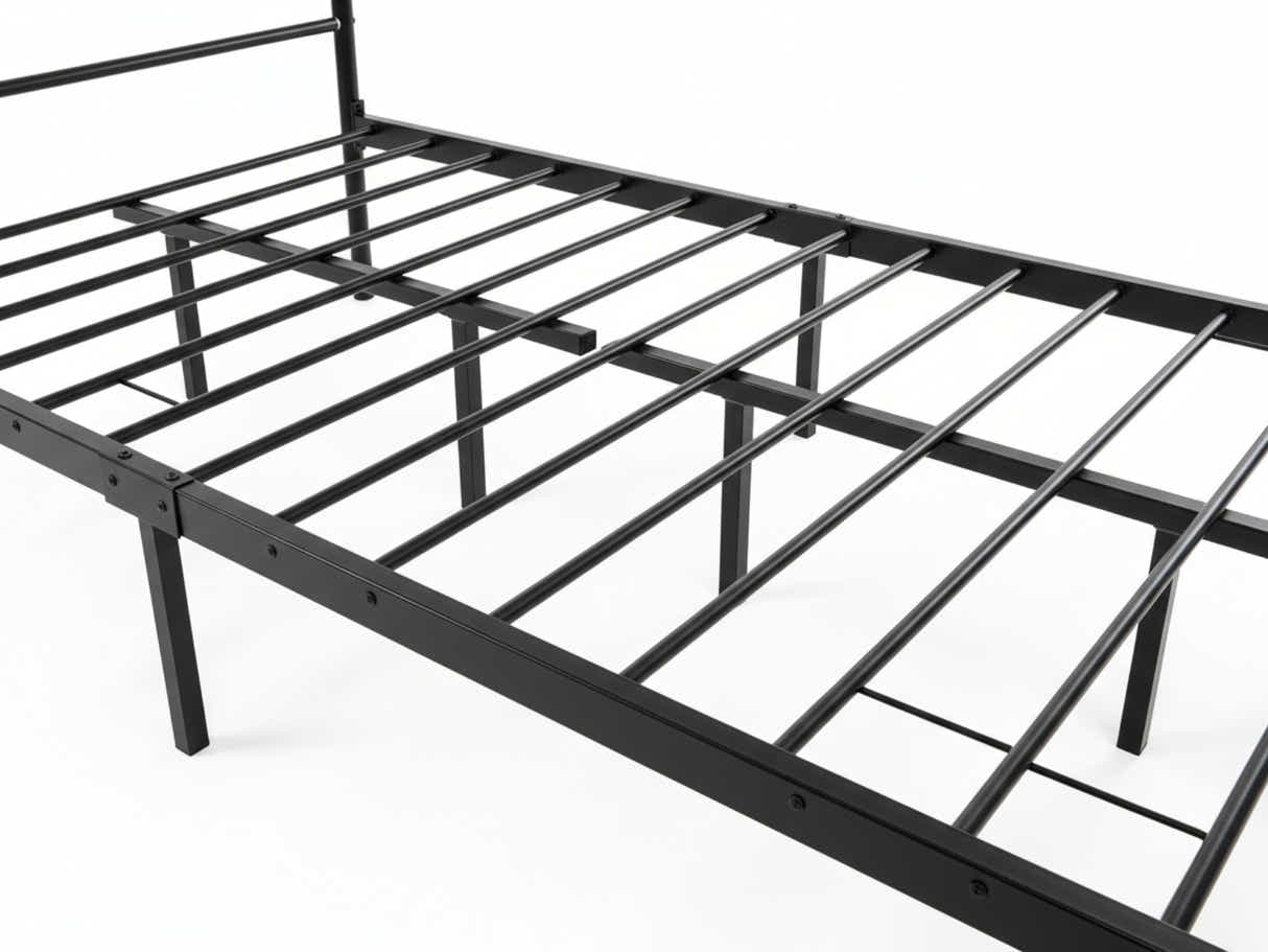 Sol Metal Bed Frame Black - King Single