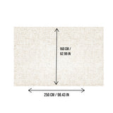 DS BS Area Rug 160x250cm Modern Minimalist Living Room Carpet - Soft Sand Beige