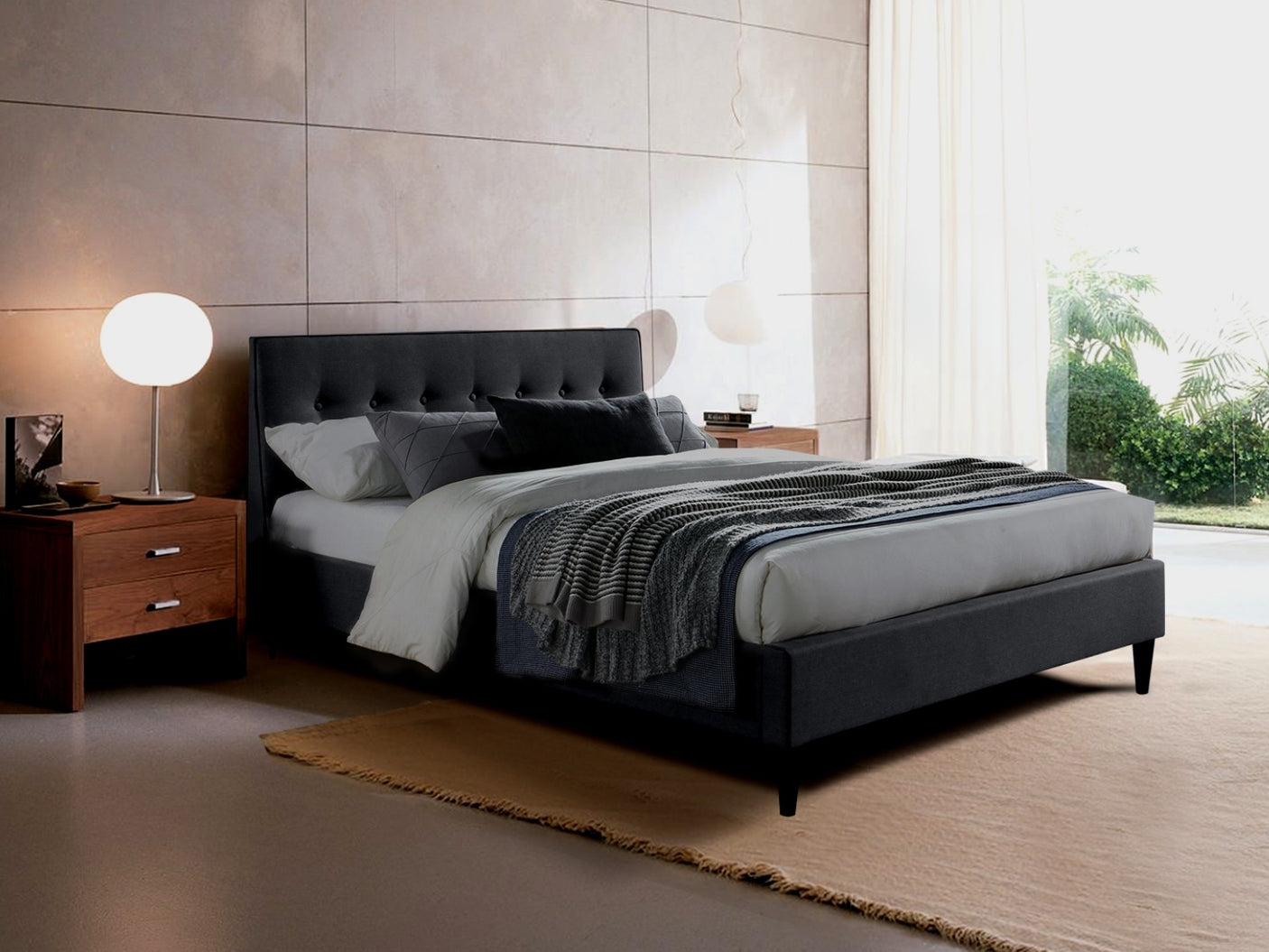 Novo Queen Bed & 15cm Bonnell Mattress Combo