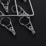 DS BS Stainless Steel Clothes Hanger with 36 Clips 2Pack