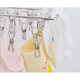 DS BS Stainless Steel Clothes Hanger with 36 Clips 2Pack