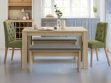 Skog Wooden Dining Table & Bench (Combo)