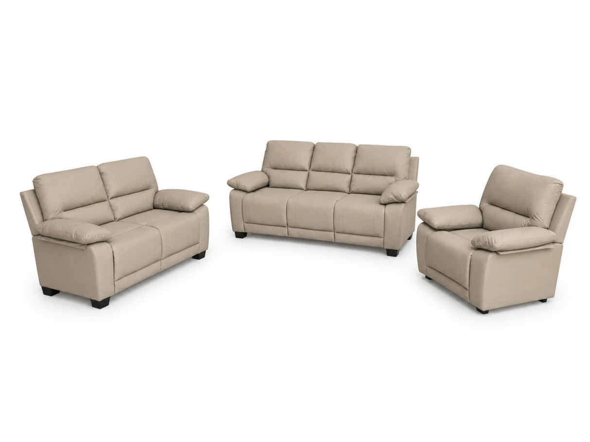 Nelda Cat Paw Leather Sofa Set - Brown