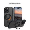DS BS iPhone 16 Pro Max Case with 360°Rotatable Magnetic Ring Stand