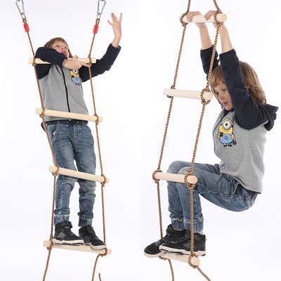 DS BS 6-Section Climbing Rope Ladder for Kids 200 cm