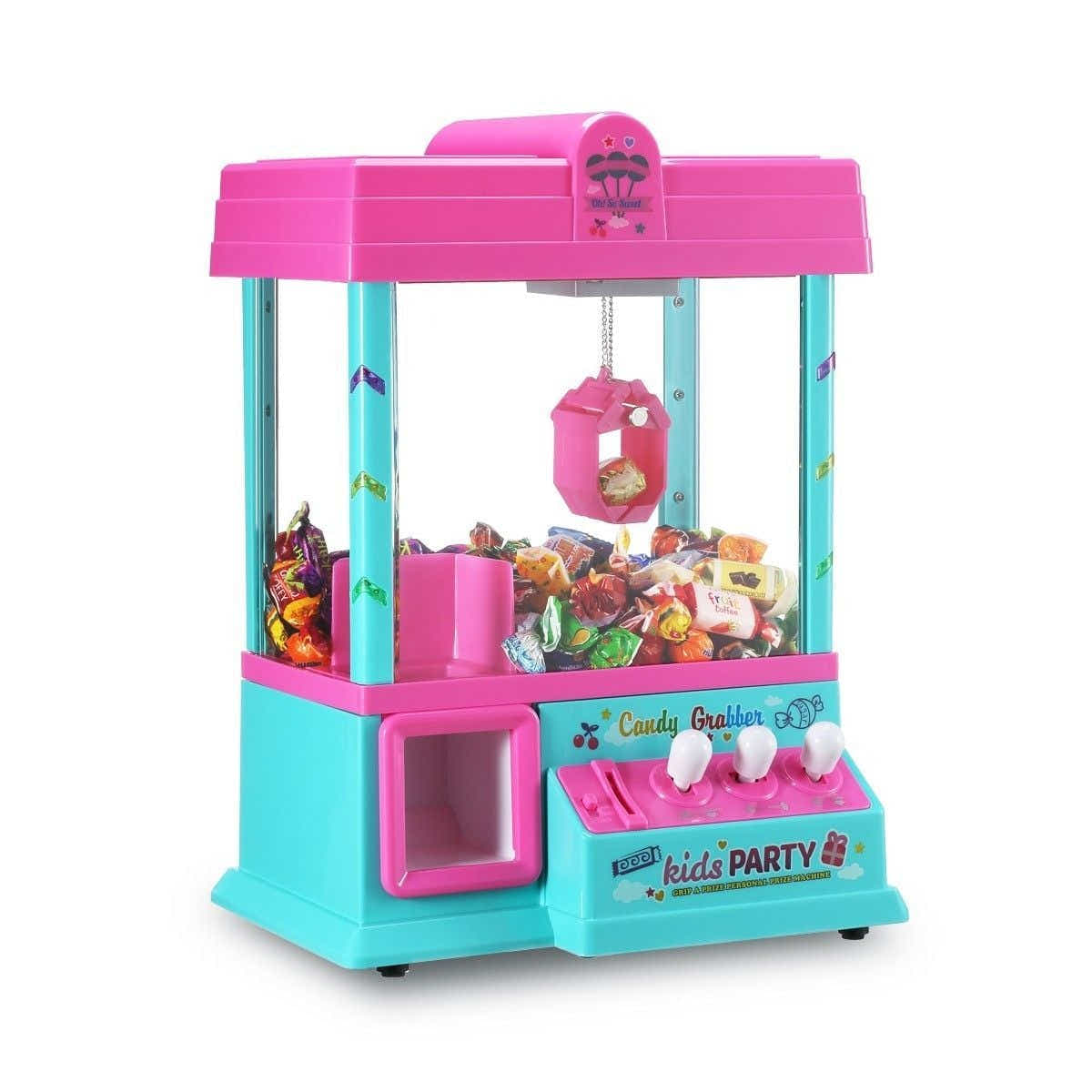 DS BD Toy Claw Machine Candy Catch Grabber Game with Lights Music 24 Coins