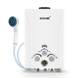 DS BD MAXKON 10 in 1 550L/Hr Portable Gas LPG Instant Shower Heater White